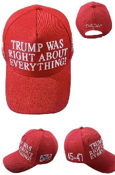 Trump Hat [Trump was Right About Everything!] All Red